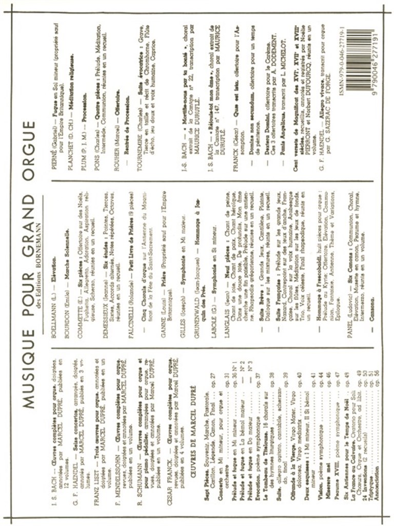 Oeuvres Complètes pour Orgue vol. 5 (Dupré)